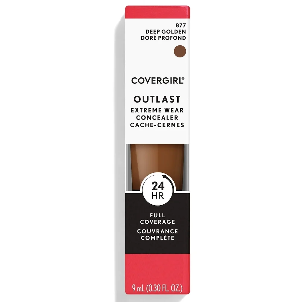 5 x CoverGirl Outlast Extreme Wear Concealer, 877 Deep Golden